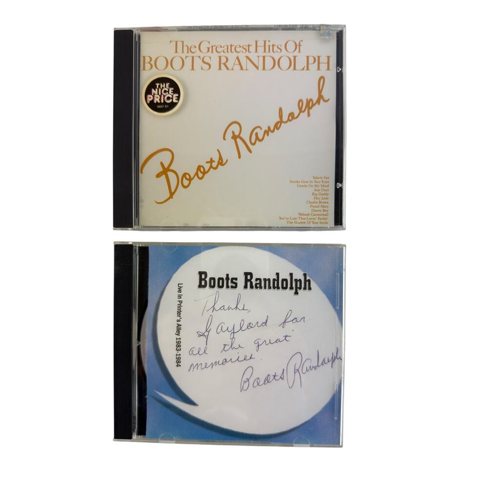 Boots Randolph Greatest Hits CD Autographed Live Printer’s Alley
